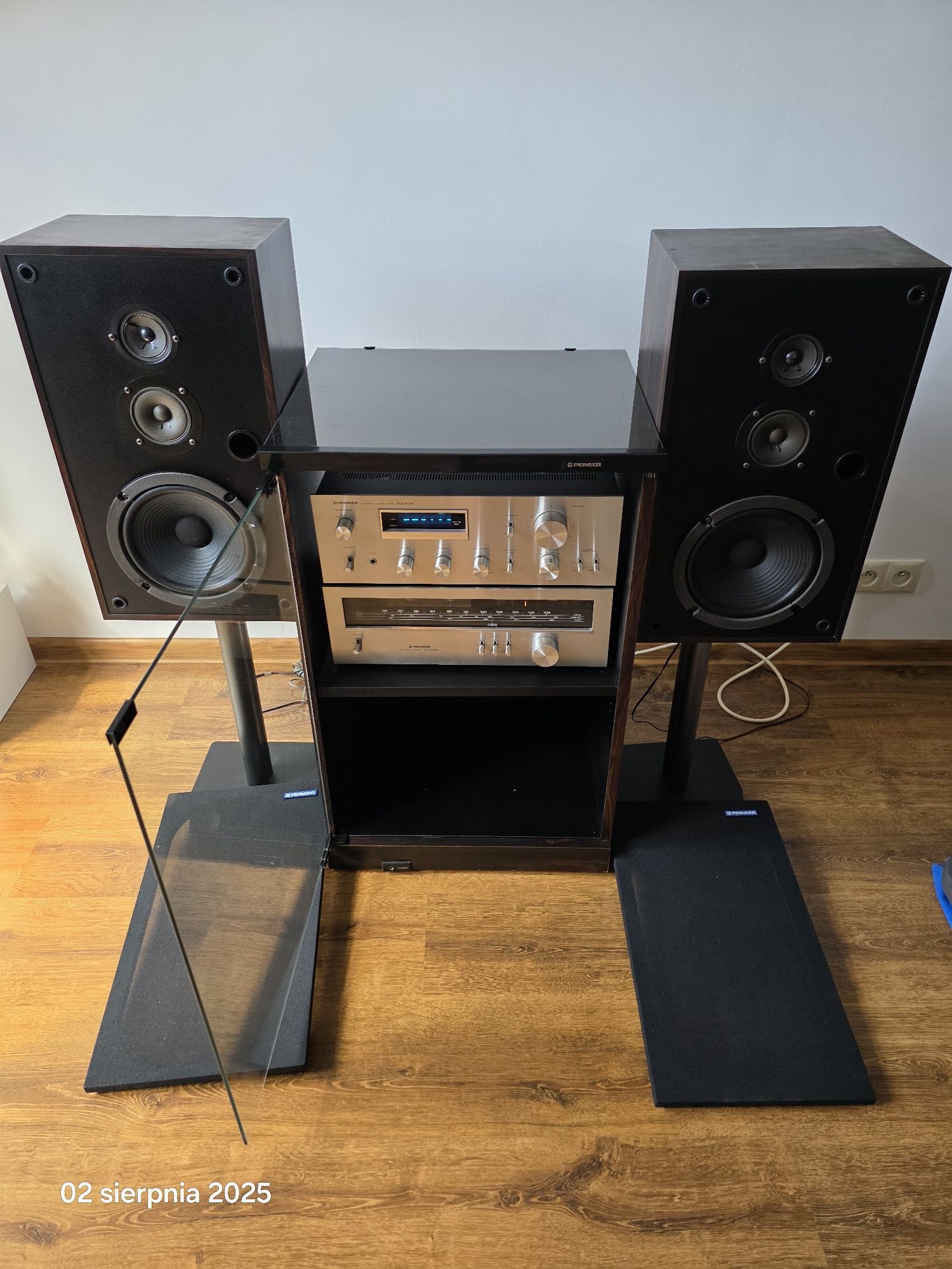 Wieża Pioneer Blue Line wzmacniacz SA 508,tuner TX-608L,szafka,kolumn