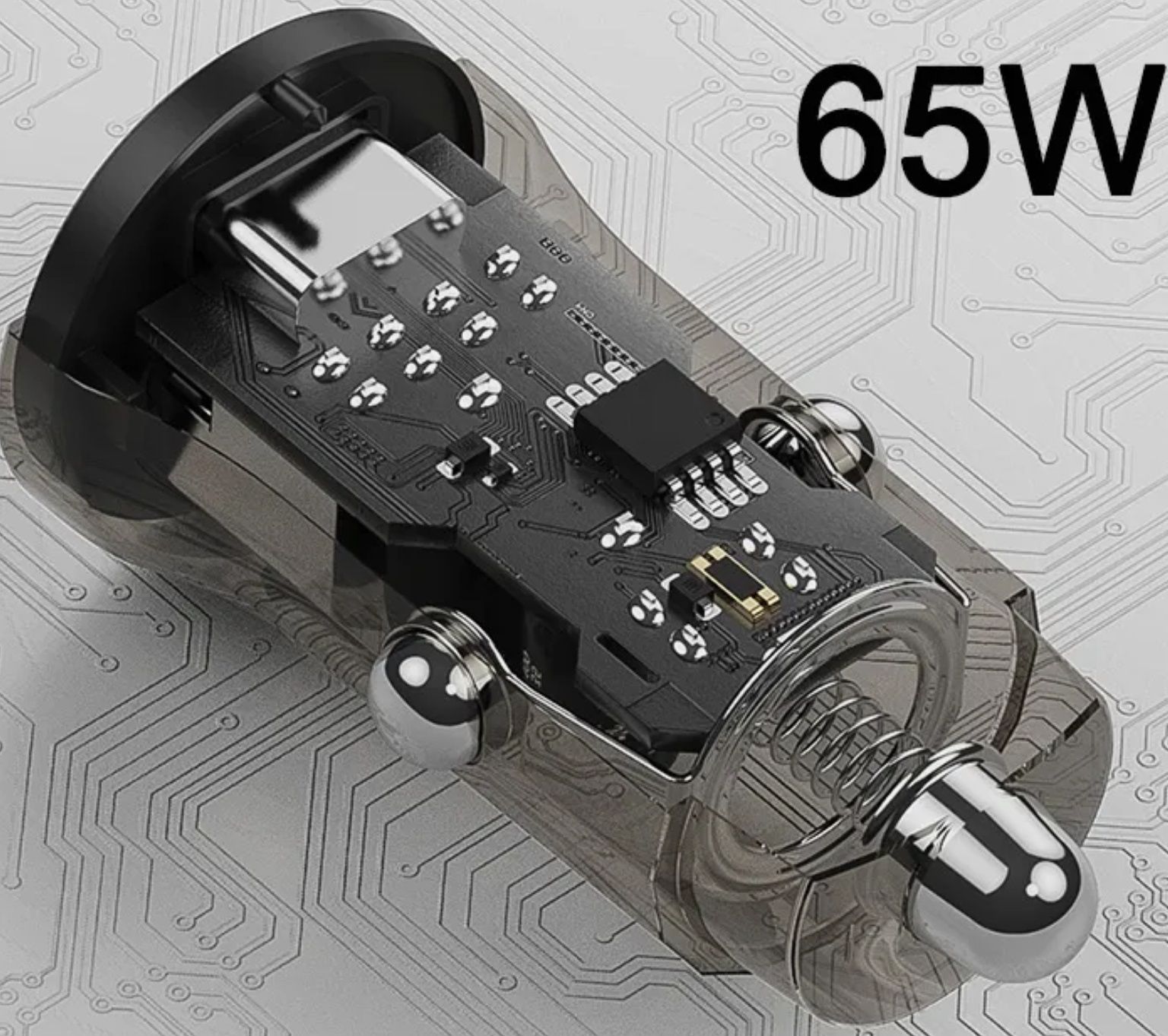 Ładowarka telefonu USB-C samochodowa USBC 2xusb dual mocna mała