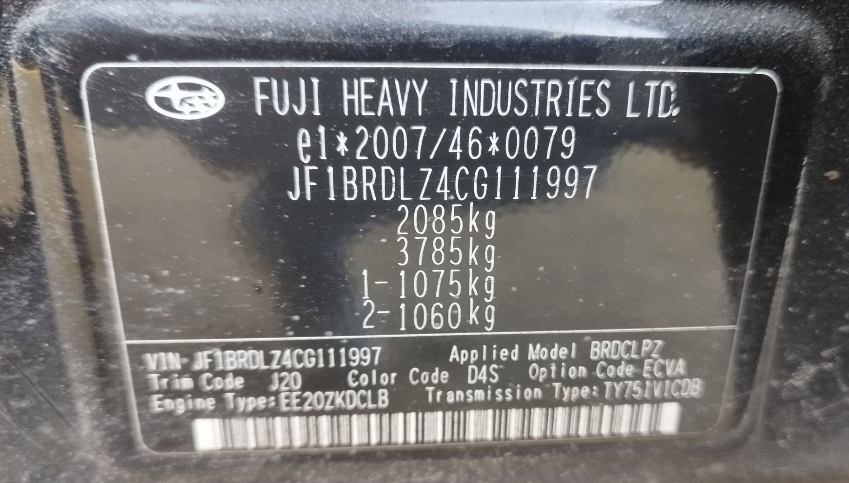 Silnik Subaru 2.0 Boxer Diesel EE20Z