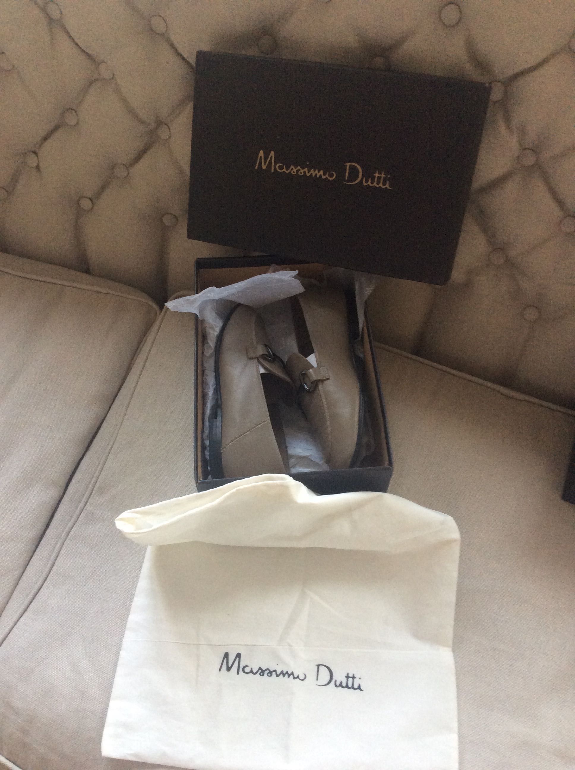 Massimo Dutti mokasyny  taupe r 36