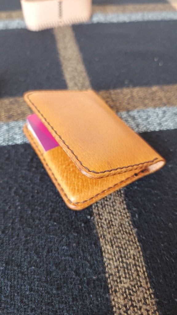 Borubar Skóroszyj - składany skórzany cardholder / portfel