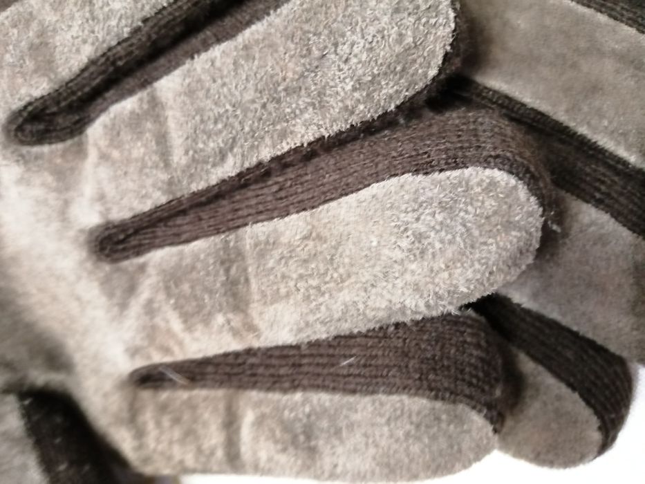 Luvas em pele genuine cor castanho tamanho XL