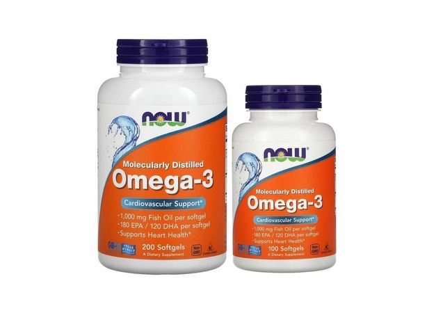 Омега-3,  рыбий жир Now Foods, США