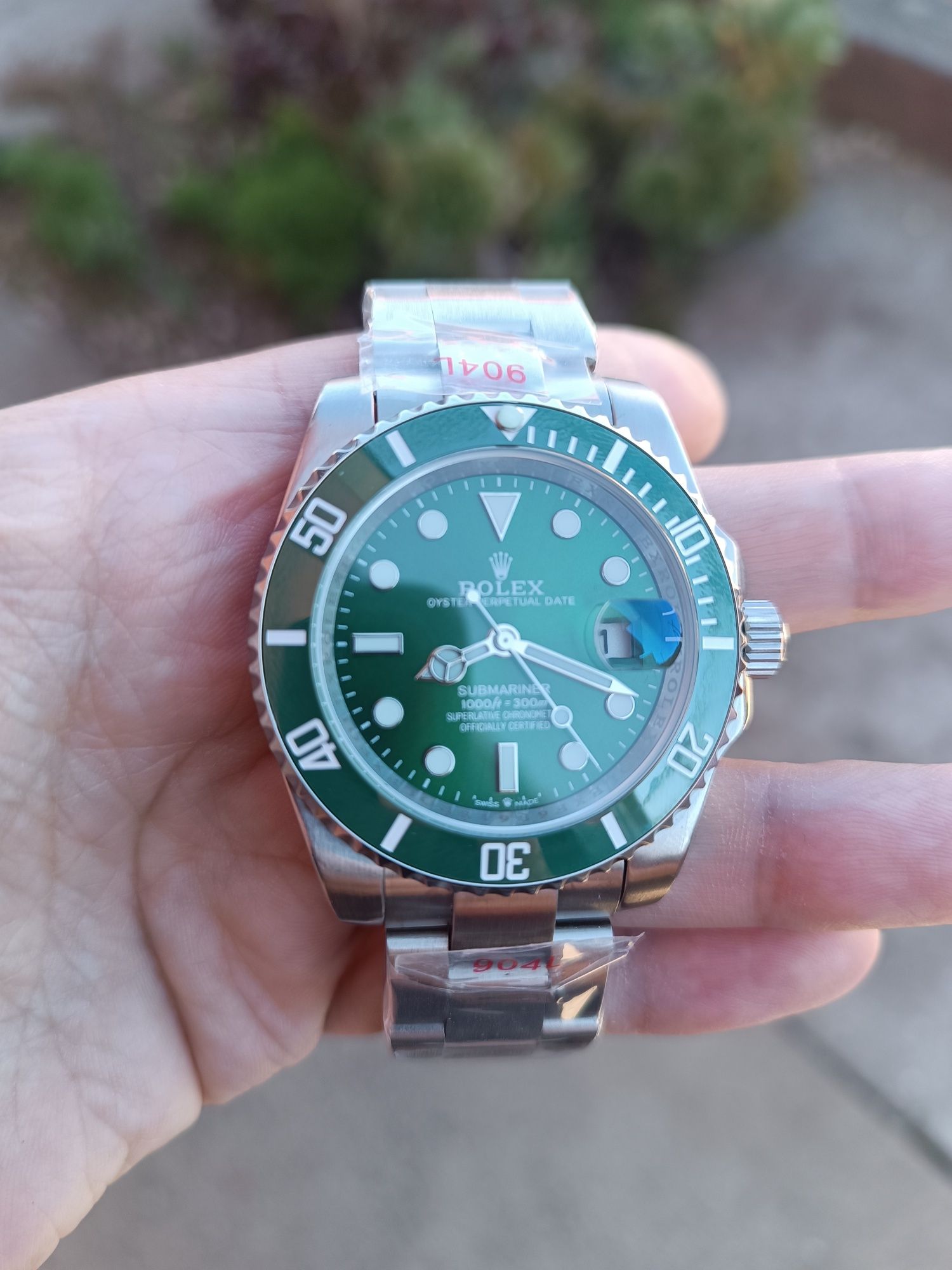 Relógio "Rolex" hulk