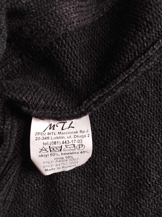 Ciemnoszary sweter rozpinany męski - XXL - kardigan