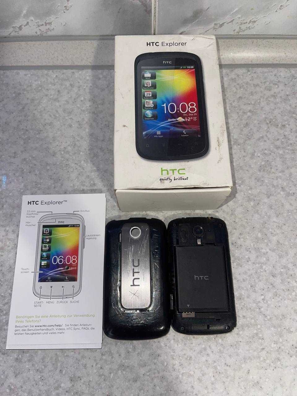 Сенсорний телефон Htc Explorer на запчастини, з коробкою (не дорого)