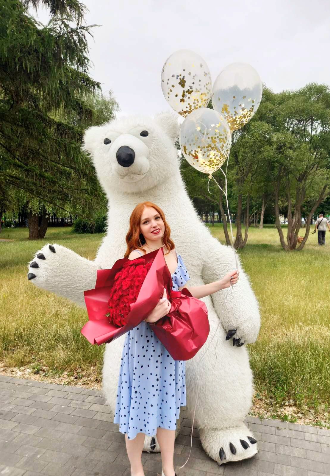 Поздравить белый Медведь мишка Киев Аниматор