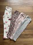 4 x legginsy getry spodnie H&M lekko ocieplane 104