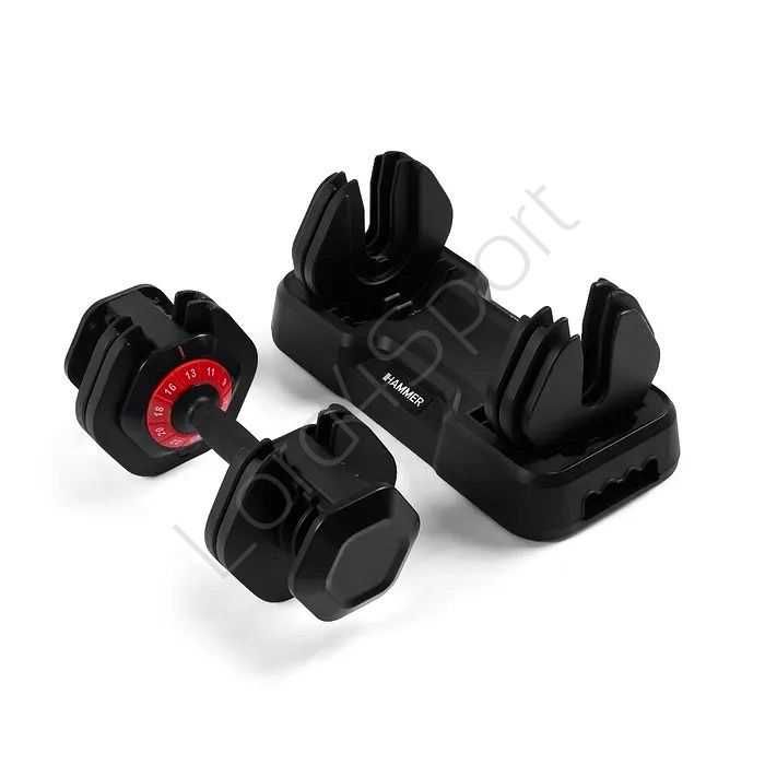 Zestaw hantli systemowych ze stojakiem 2 x 25 kg HAMMER STRONGLOCK 4.0
