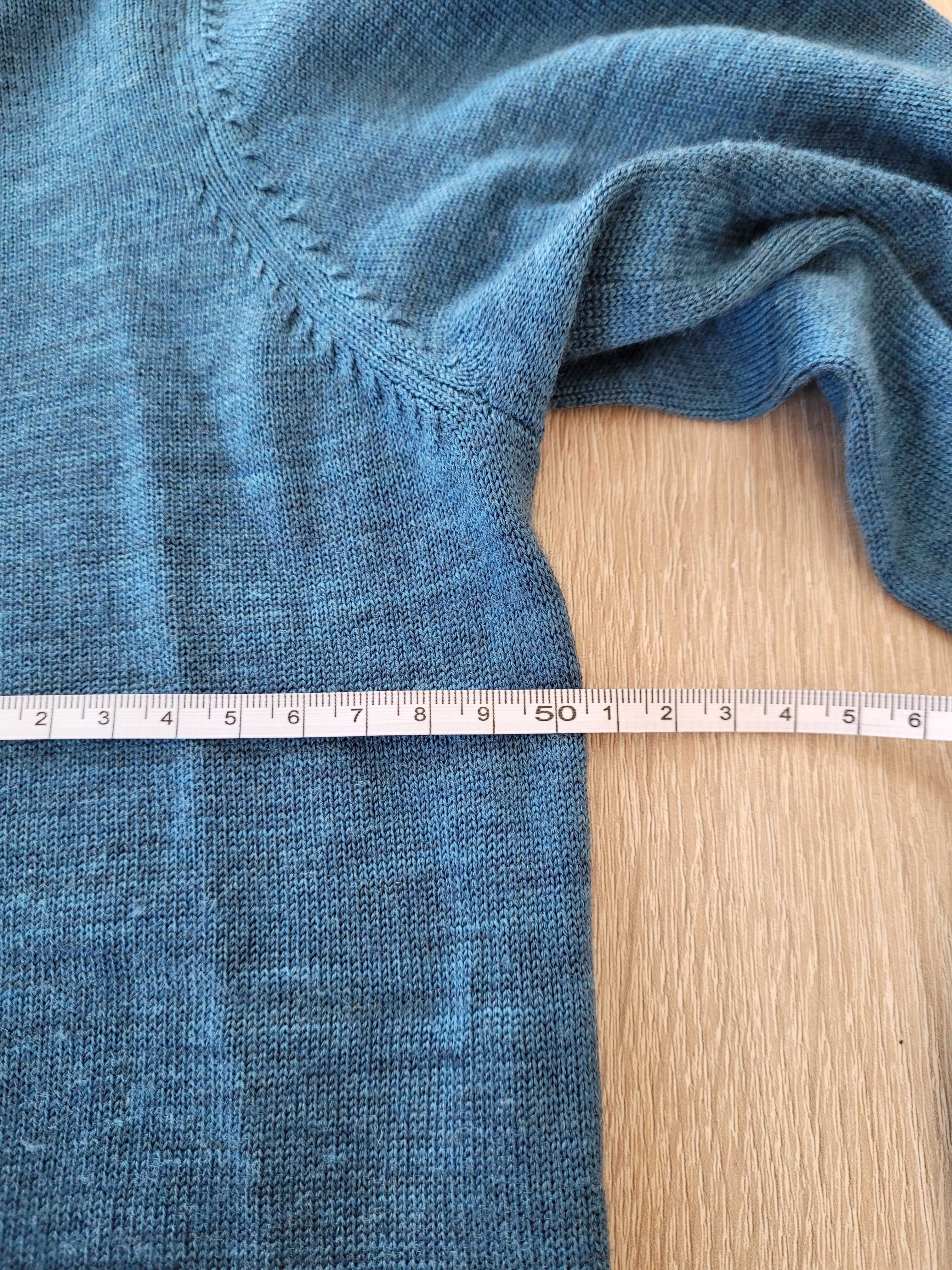 Sweter męski niebieski wełniany JACK & JONES