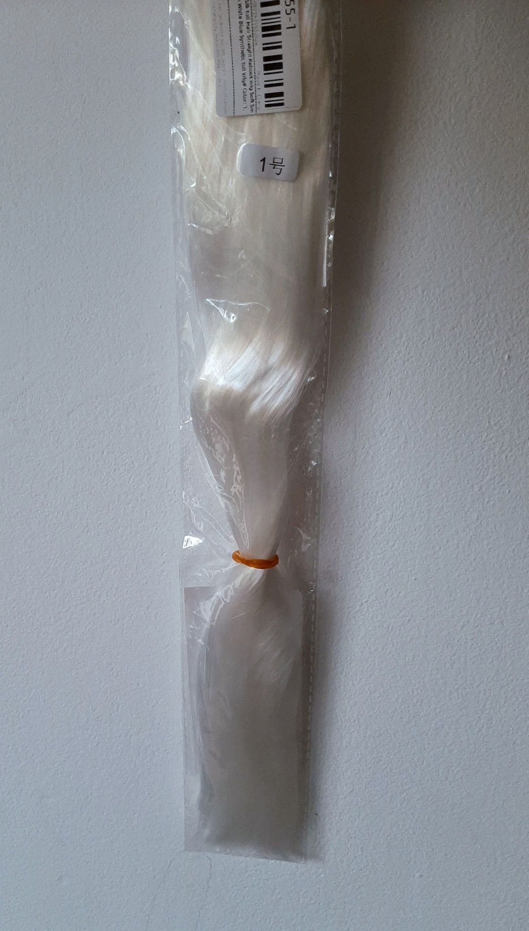 80 cm Białe Włosy Jedwabne dla Lalek do Kucyków Miekkie Jedwab Mleczny