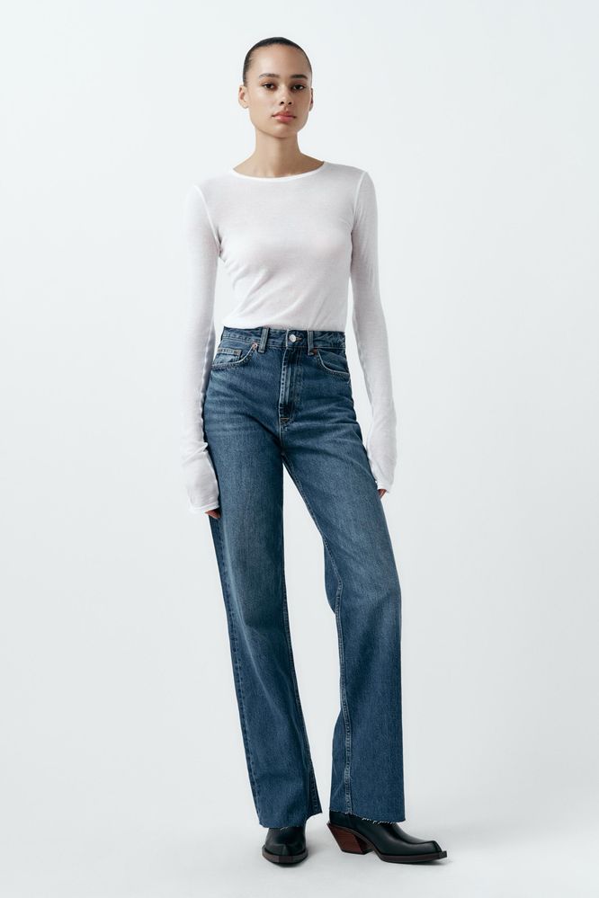 Джинси Zara TRF HIGH-RISE WIDE LEG, розмір 32