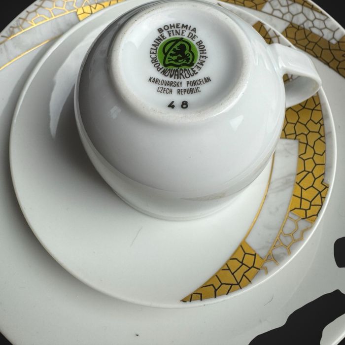 Serwis kawowy Bohemia Carlsbad art-deco na 12 osób B5/022211