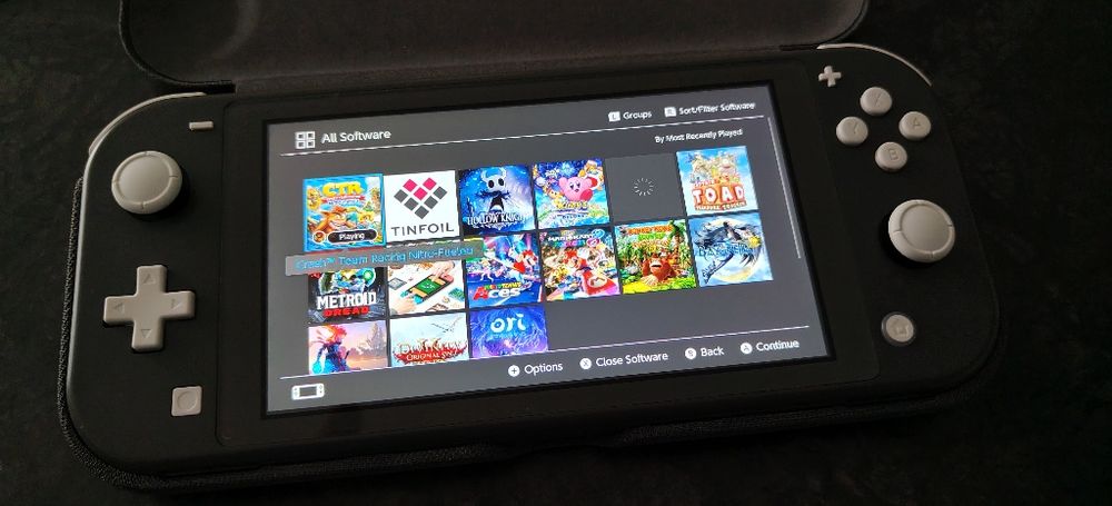 Konsola Nintendo switch Lite szara CFW, TINFOIL, przeróbka.