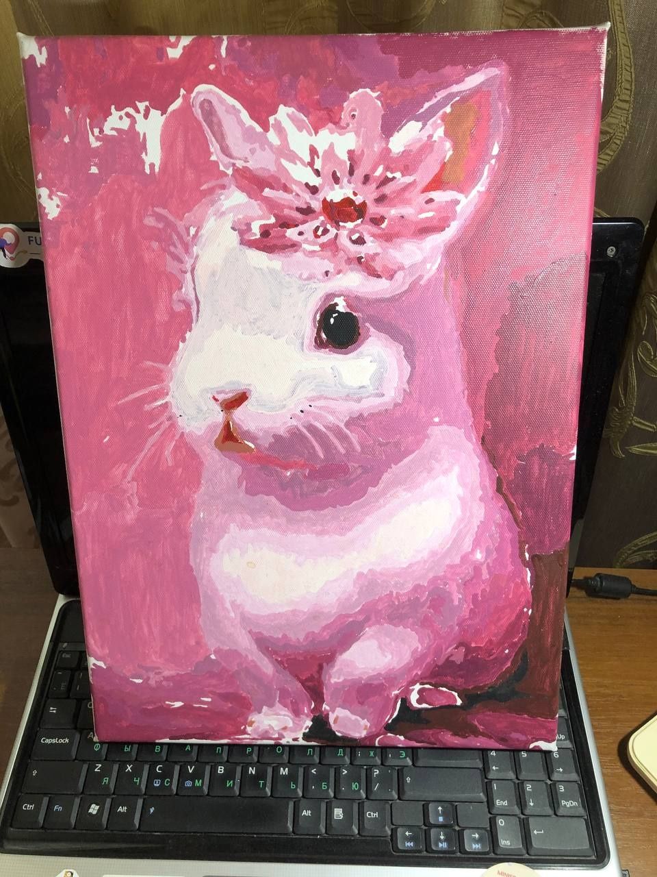Картина по номерам "Рожевий кролик"