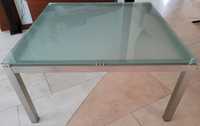 Stół metalowo szklany