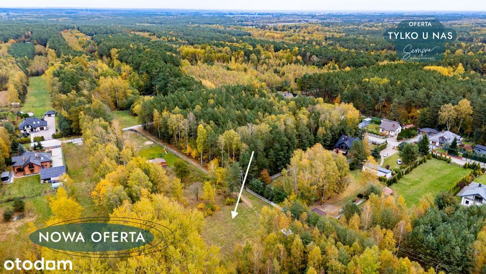 Urokliwa działka przy lesie ( doprowadzony prąd )