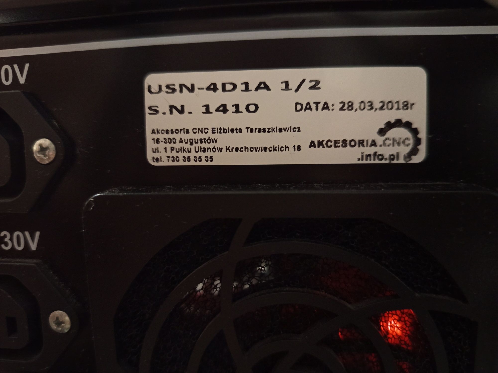 sterownik CNC 4 osiowy USN-4D1A 1/2  ( 2 osie Y) oryginał