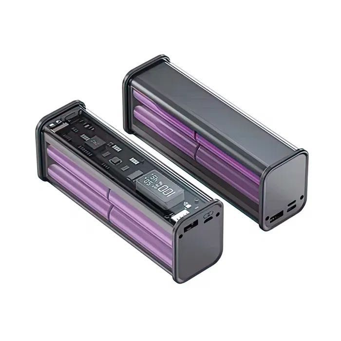 Павербанк 28000 mAh. 22 W с быстрой зарядкой, прозрачный корпус