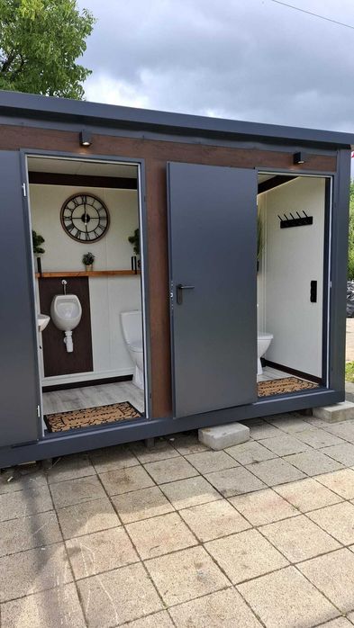 Kontener pawilon sanitarny, toaleta, łazienka mobilna ogrodowa wc