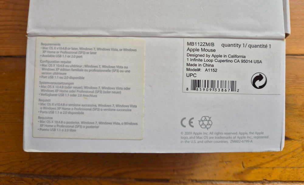 Apple Mouse original na caixa