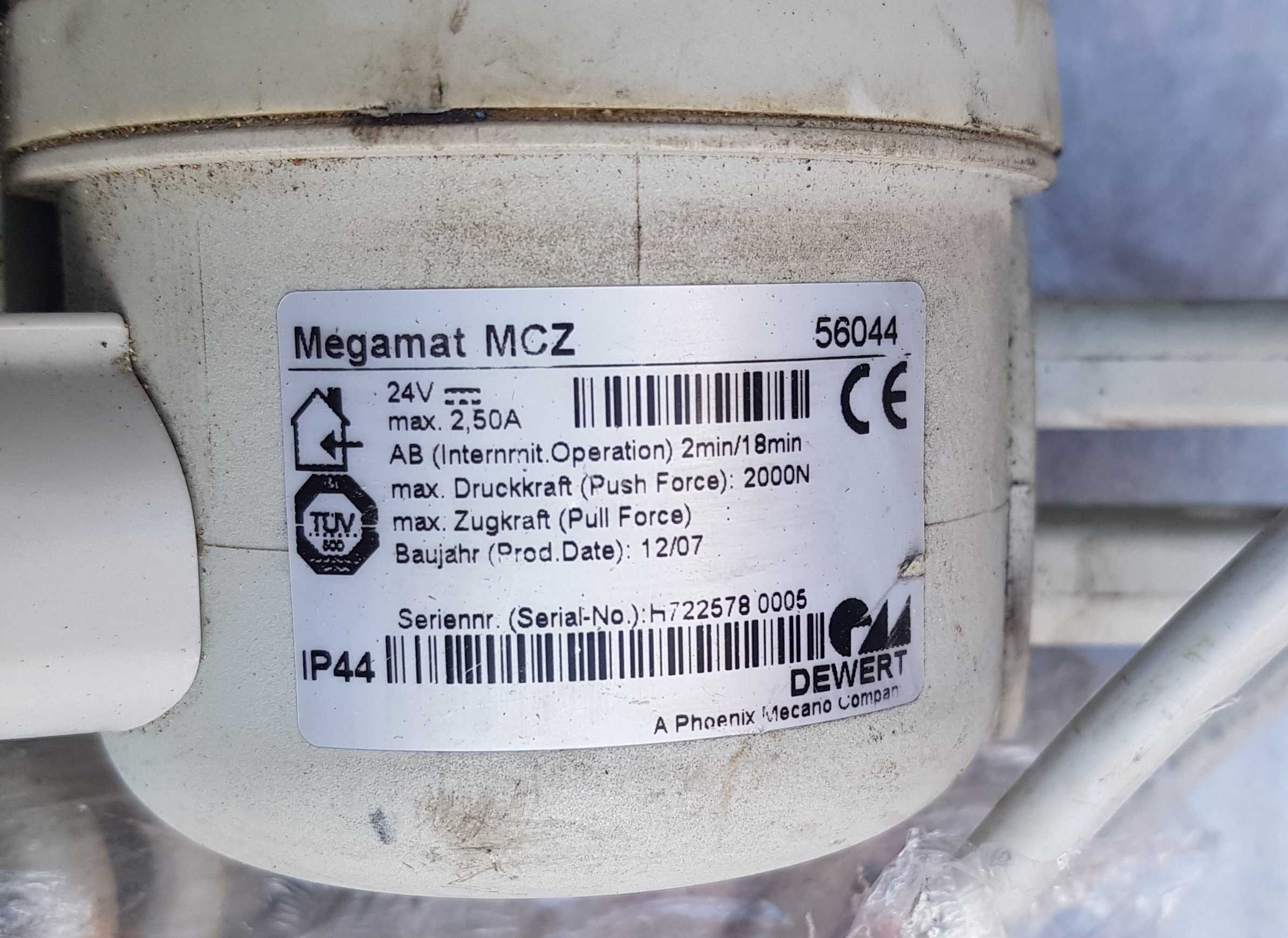 DEWERT Zasilacz Siłownik MCL Megamat MCZ ORYGINALNY Zestaw