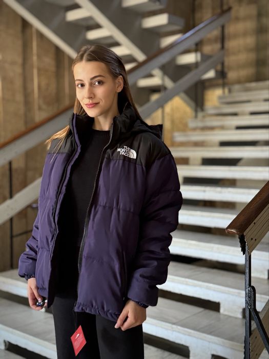 Шикарна зимова унісекс  куртка пуховик TNF зе норс фейс фіолетова