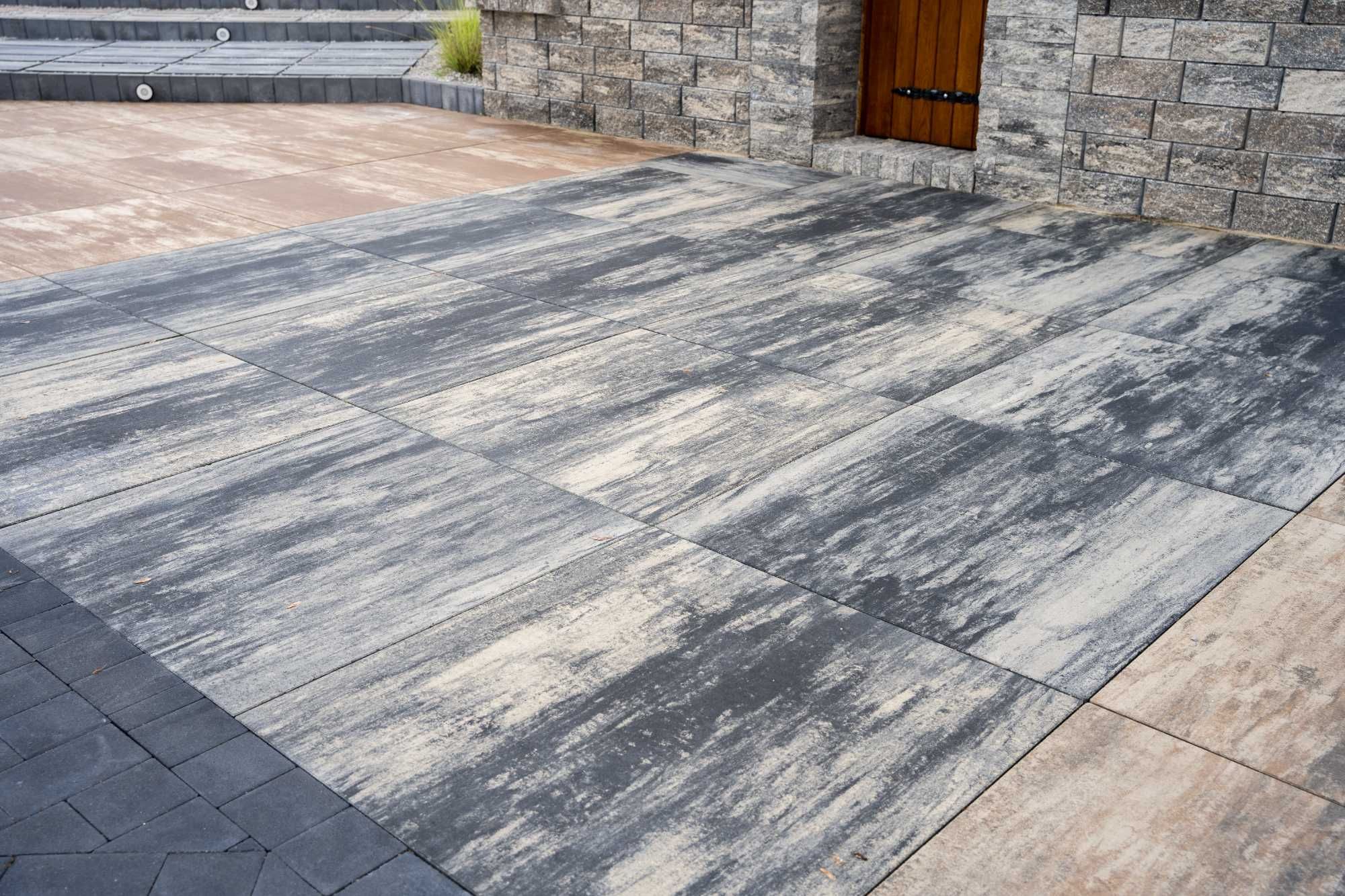 Płyta tarasowa Quadri™ 80×80×6cm STALOWO-BIAŁY