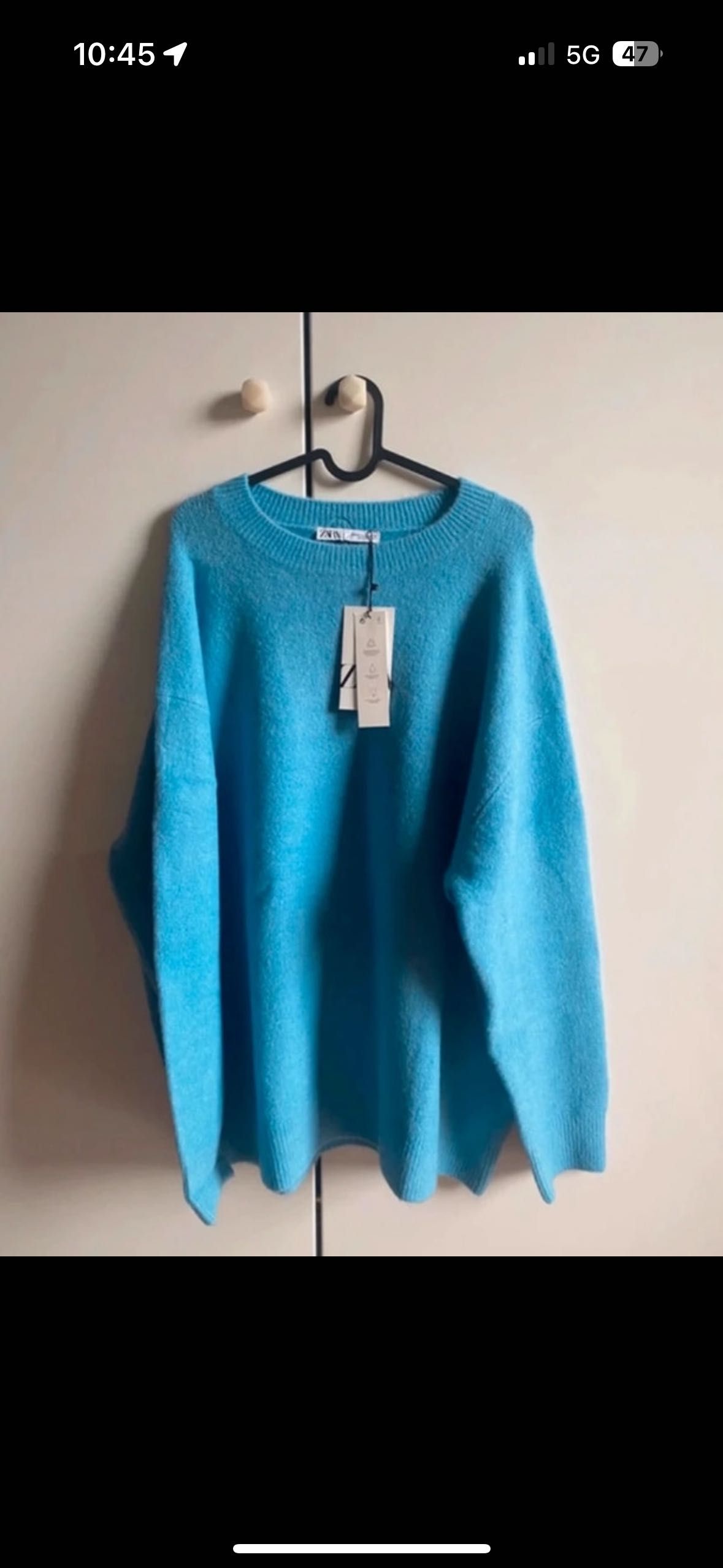 Sweter Zara niebieski