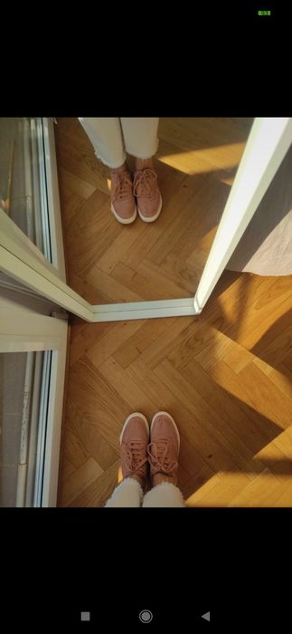 Trampki buty sportowe casual brudny róż sztuczny zamsz Parfois