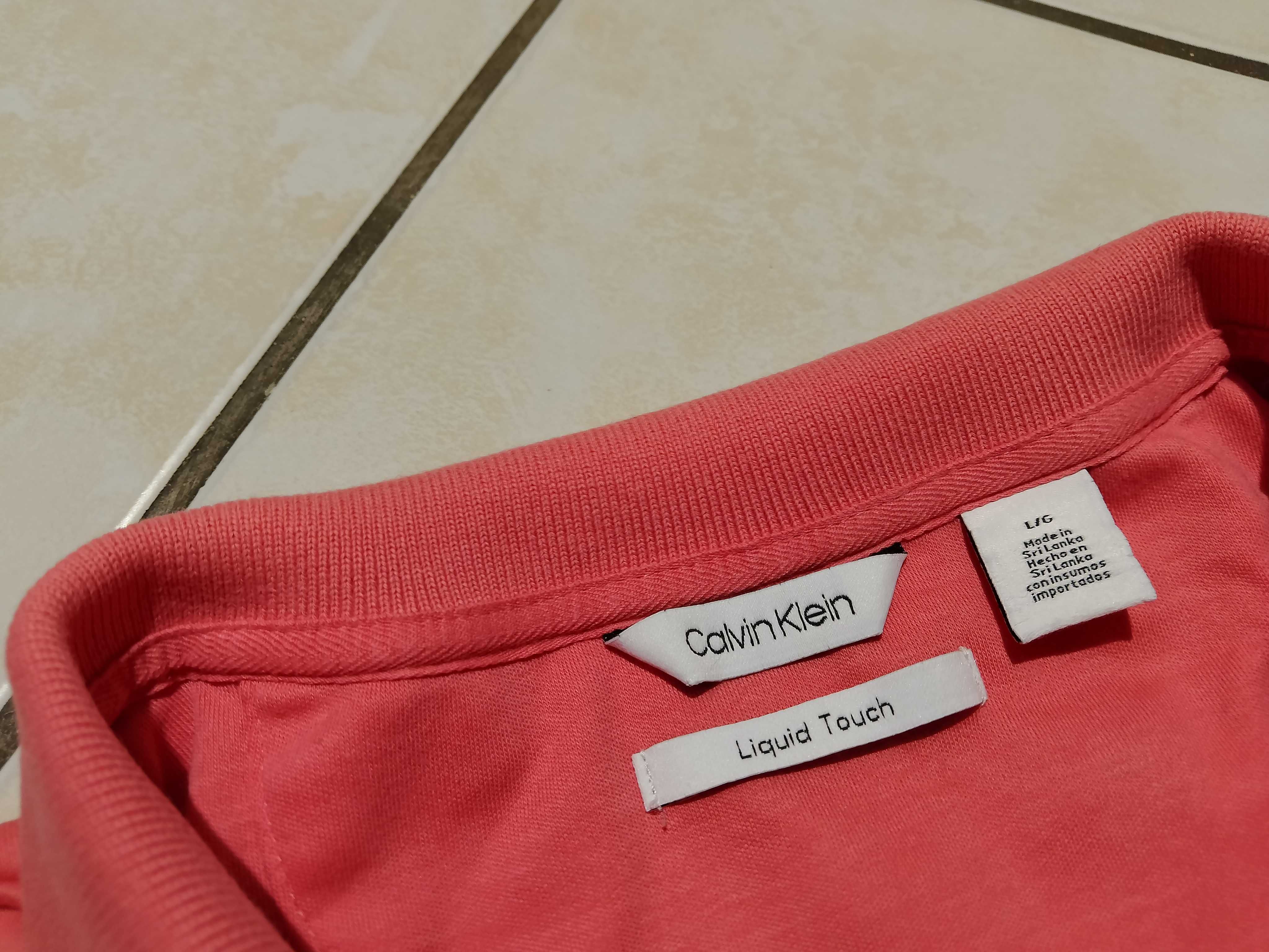 CALVIN KLEIN USA - NOWA! z LOGO Koszulka Polo Męska rozmiar L