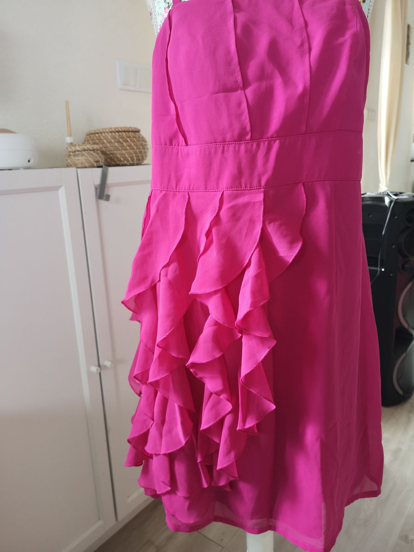 Sukienka 42 bonprix różowa studniówka wesele sylwester
