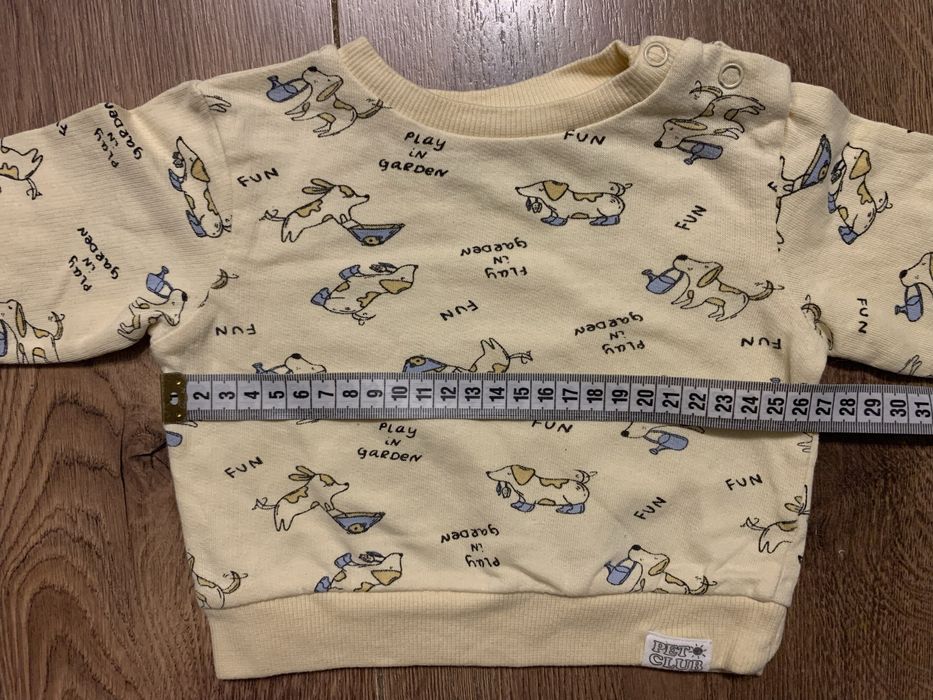 Żółta bluza niemowlęca Fox&Bunny pieski r. 62 68 bluza chłopięca