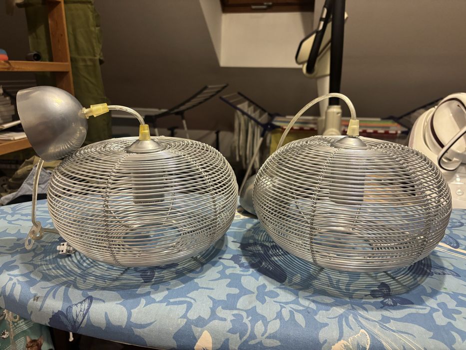 Lampy wiszące, srebrne 2szt