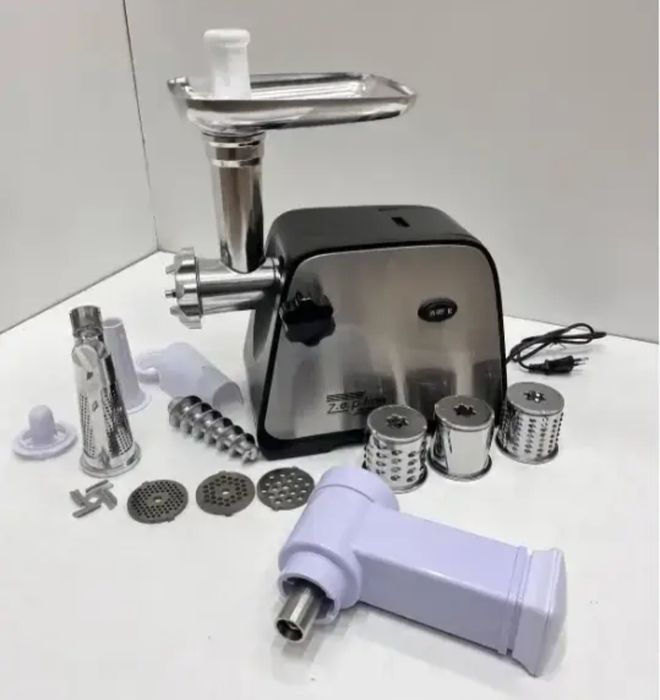 Електром’ясорубка + соковитискач з шатківницею Zepline / мясорубка