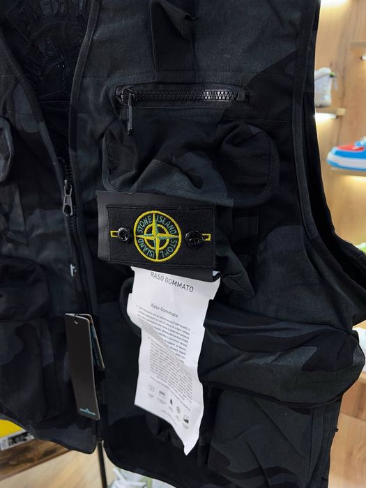 Жилетка Supreme x Stone Island Camo Cargo Vest Black