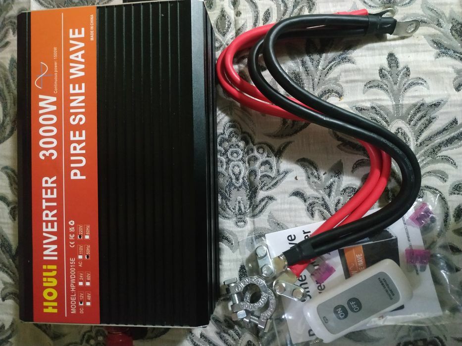 Інвертор 12В - 220В Чиста Синусоїда HOULI  3000W