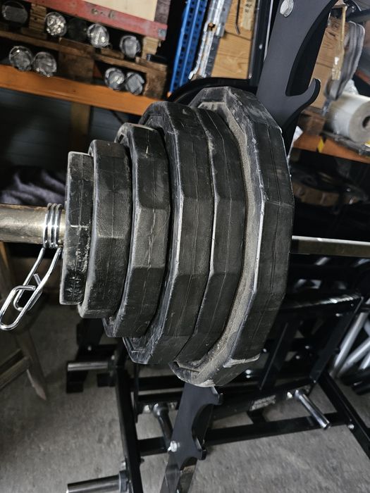 Zestaw olimpijski 135kg+Gryf 220cm hes olymp sewim