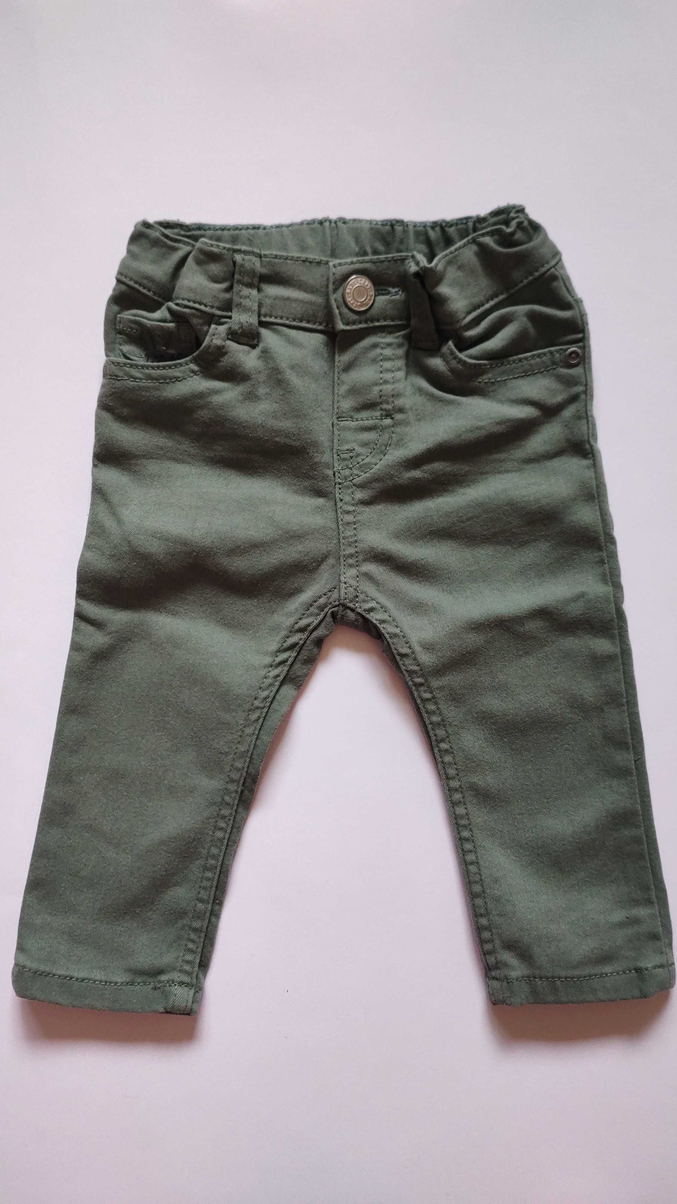 H&M, spodnie khaki, rozmiar 68