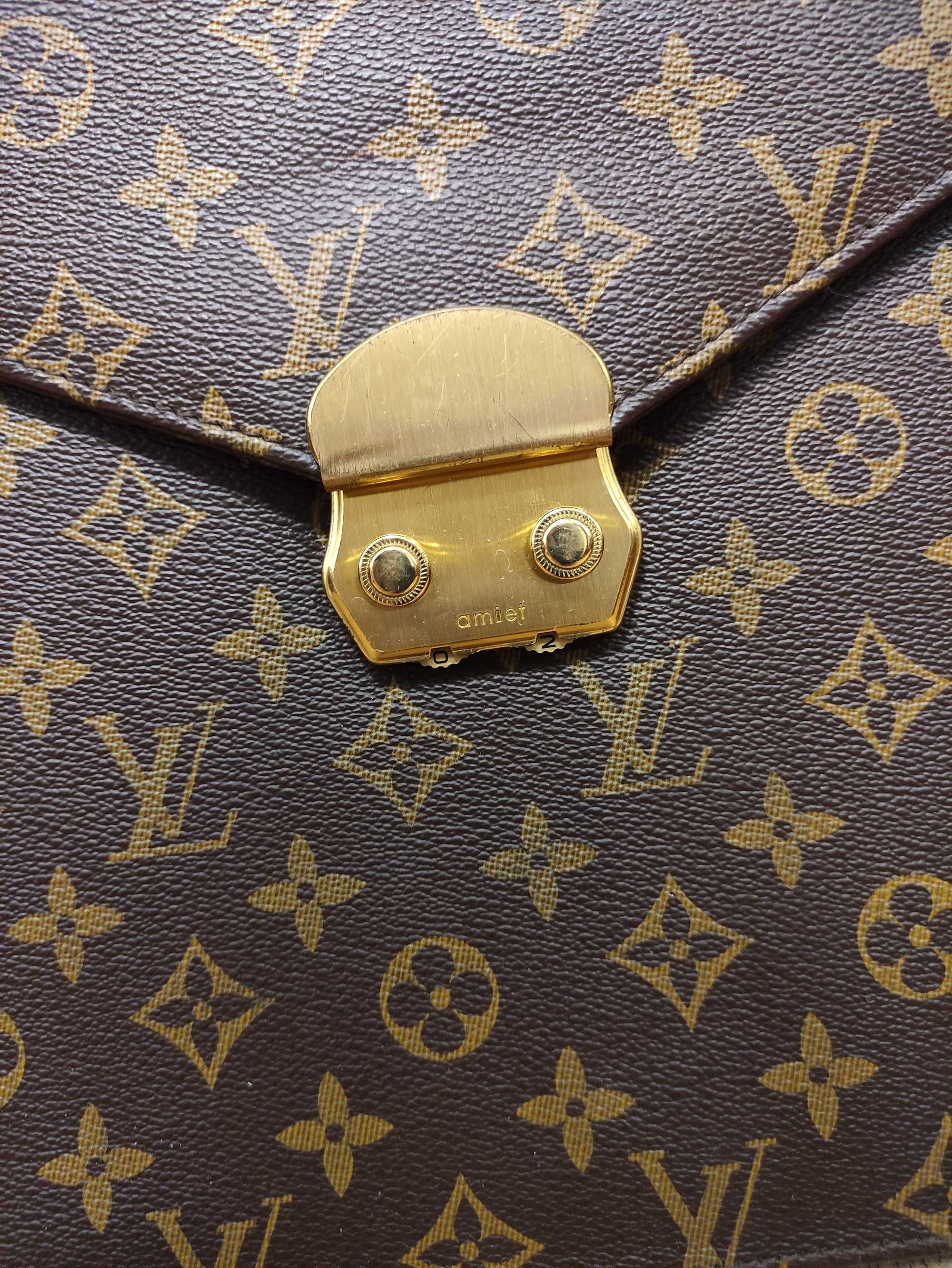 Вінтажний шкіряний портфель сумка Luis Vuitton винтаж 1980 роки