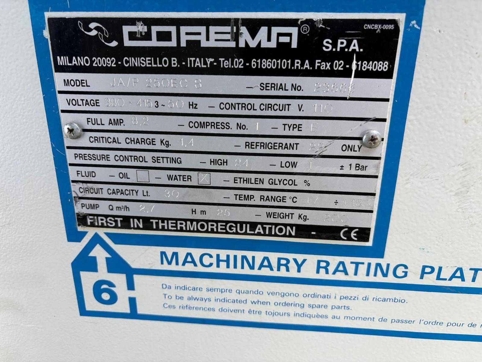 Agregat Wody Lodowej Corema JA/P 250 ECS Chiller