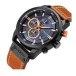 Zegarek Męski Curren 8291 czarbo brązowy chronograf