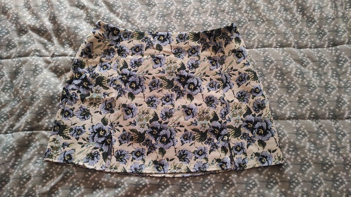 Saia Floral Vintage XL estilo V com elástico