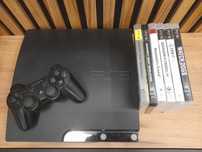 Konsola Playstation 3 Slim / pad / 6 gier / PS3