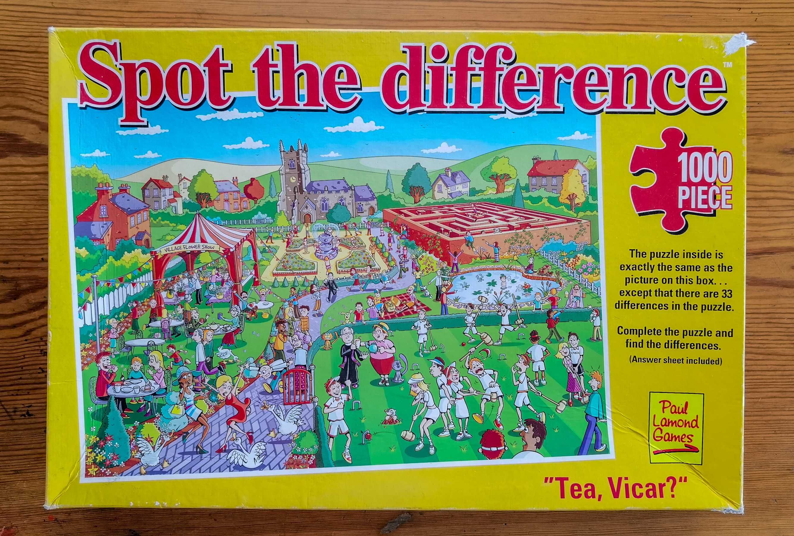 Puzzle 1000 Paul Lamond Znajdź różnice Tea Vicar? humorystyczne