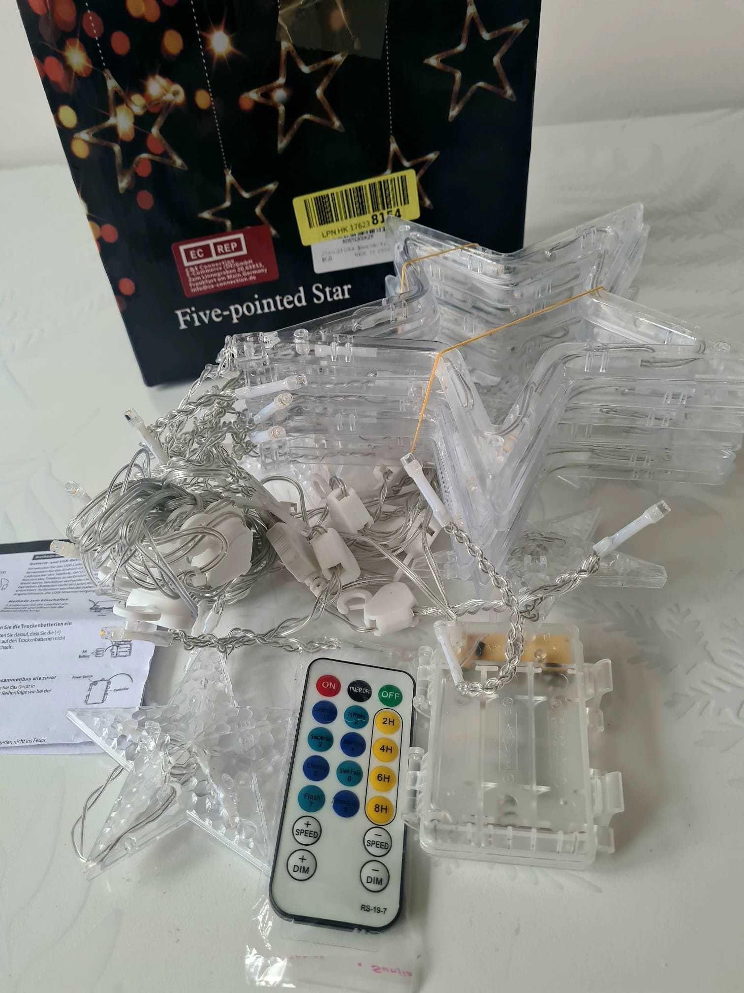 Lampki świąteczne, Kurtyna gwiazdowa LED, 12-gwiazdkowe Aj9