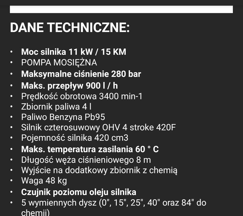 Myjka spalinowa 280 bar Karcher t-racer mosmatic 60'