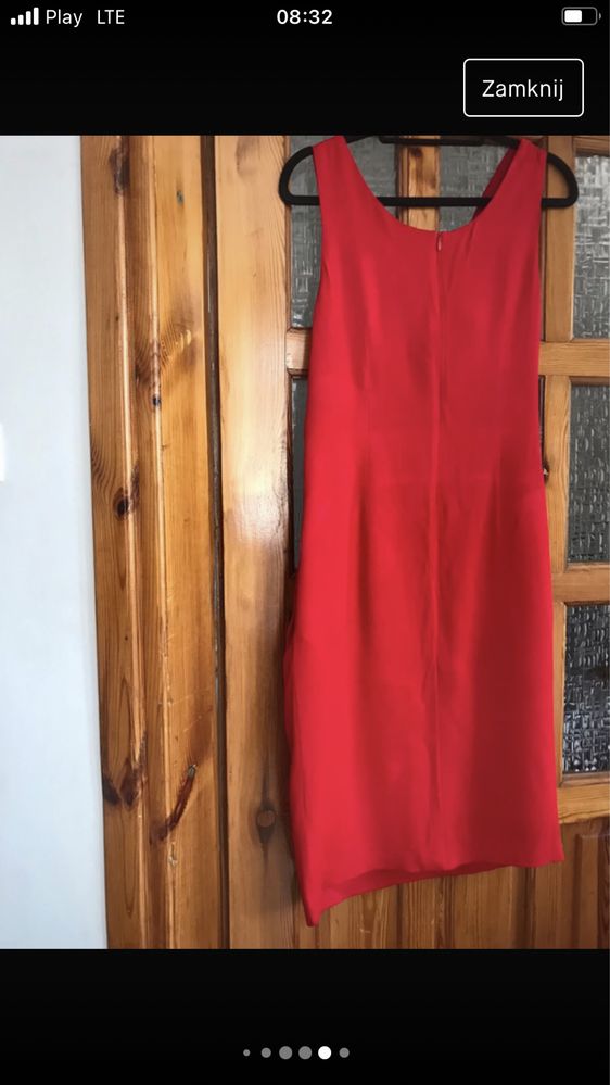 Czerwona . sukienka Simple r. M elegancka.