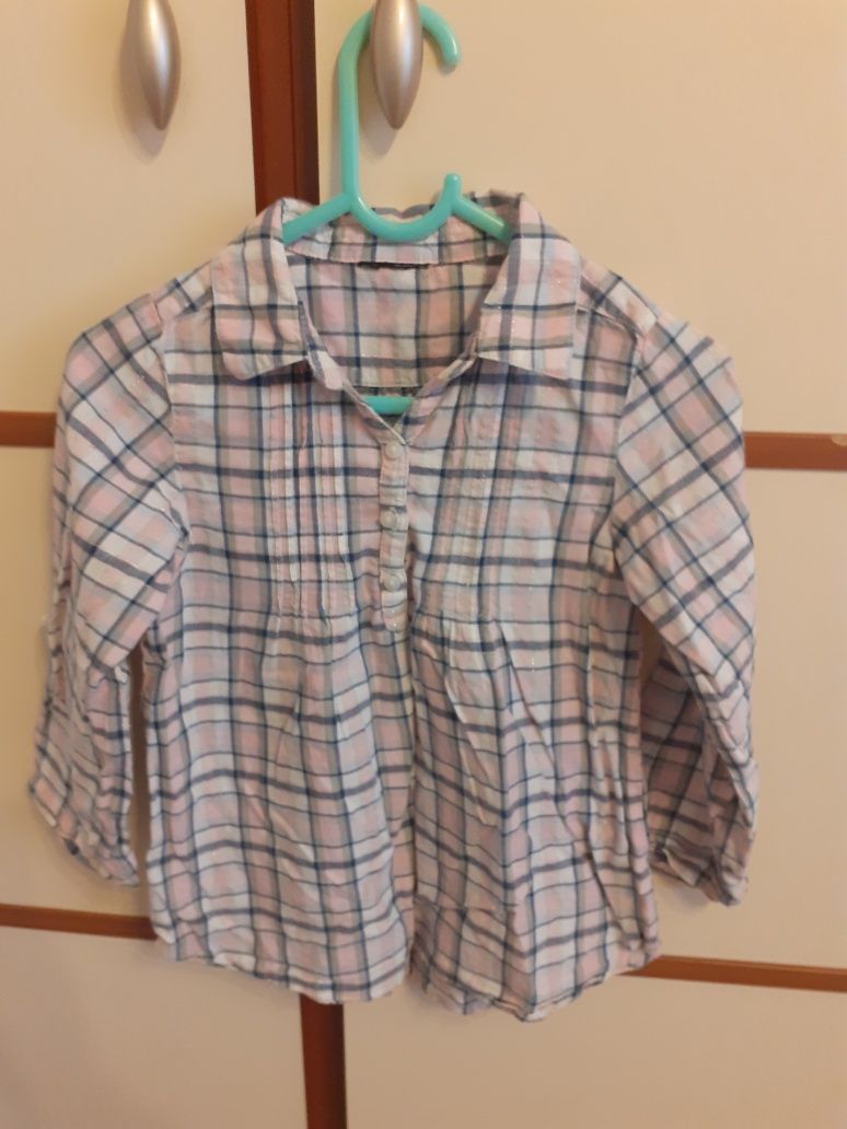 Koszulka w kratkę dla dziewczynki. H&M. 104-110 cm. Wysyłka.