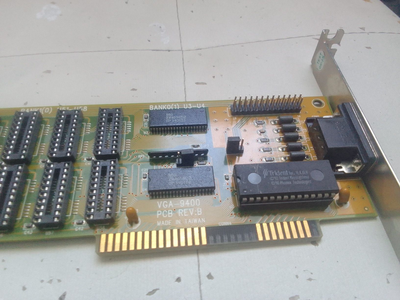 Retro karta graficzna VGA-9400 pcb rev:b